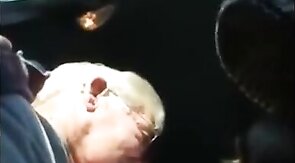 Blowjob in the Car with a Young Stud and an Older Gentleman