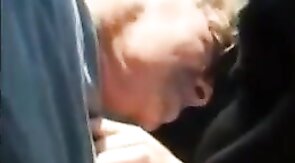 Blowjob in the Car with a Young Stud and an Older Gentleman
