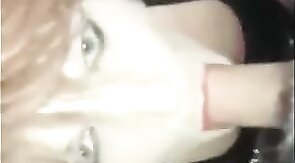 Crossdresser Sucks a Fat White Cock