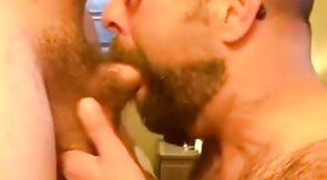 Bearded Bear Takes Two Loads to the Face