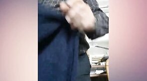 Italian Daddy Strips and Strokes His Big Cock