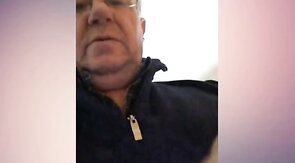 Italian Daddy Strips and Strokes His Big Cock