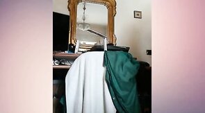 Italian Daddy Strips and Strokes His Big Cock