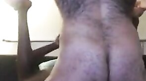 Black Jock Bred by Hairy White Nerd - Bareback Amateur Interracial