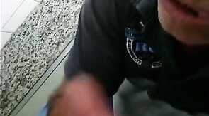 60-Year-Old Rustic Daddy Gives Me a Blowjob in a Public Bathroom
