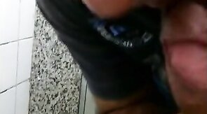 60-Year-Old Rustic Daddy Gives Me a Blowjob in a Public Bathroom