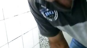 60-Year-Old Rustic Daddy Gives Me a Blowjob in a Public Bathroom