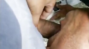 60-Year-Old Rustic Daddy Gives Me a Blowjob in a Public Bathroom