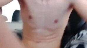 Twink Masturbates and Gets a Cum Tribute
