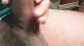 Fat Uncut Latino Daddy Shoots Thick Load