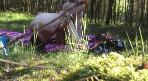 Bareback Cruising in the Forest - Public Fuck of Old-Young Gays Outdoors