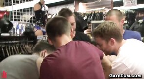 Rowen Jackson Public Store Bondage Gangbang
