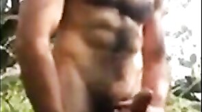 Big-Cock Latino Public Forest Masturbation Solo