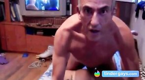 Bareback Mexican Daddy Breeds Twink on Webcam