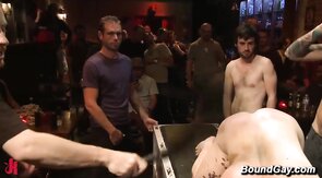 Intense Bar Cage Wax Muscle Gangbang