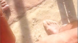 Outdoor Amateur Handjob and Docking Session