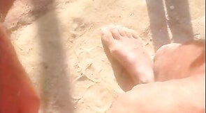Outdoor Amateur Handjob and Docking Session