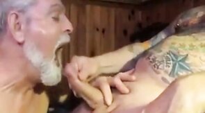Cum-Eating Polarbear Daddy Sucks & Licks Balls
