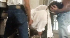 Blindfolded man is sucking a dick like a pornstar