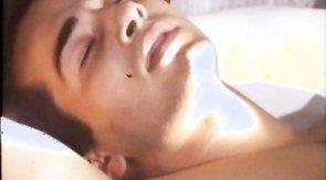 Skinny young brunette gives a deep and hot blowjob