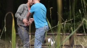 Dirty-minded pals with cute faces are enjoying oral sex