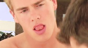 Hot-shaped buddy is being pounded from the both sides