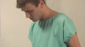 Nurse kneels down and takes a hard boner