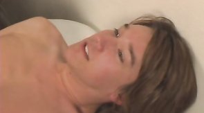 Long-haired boyfriend pounded hard in his anal