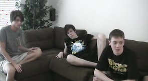 Five amateur youngsters are getting in the group action