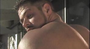 Passionate muscled man is showing off his tight butthole