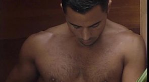 Hot-shaped amateur hunk is touching his accurate butthole