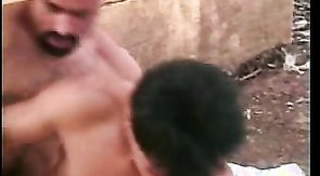 Two impressive cock riders are fucking outdoors