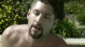 Outdoor anal banging in the doggy style pose