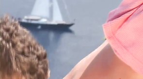 Outstandingly sexy outdoor oral sex of two lovers