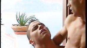 Four nude buddies are jerking their boners