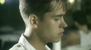 Good-looking boyfriends are having a passionate night