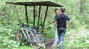 The most passionate oral sex in the green forest