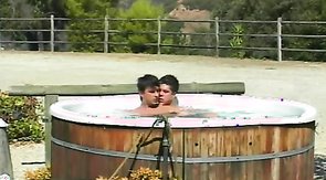 Angelic men with big wieners are having outdoor fun