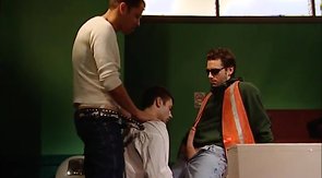 Skillful man gives a deep and sensual blowjob