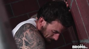 Intensive anal action in the prison cell