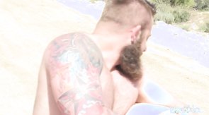 Extremely sweet outdoor sex of two BROMO hunks