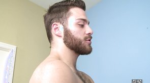 Hairy butt of a hot hunk gets fuck from behind