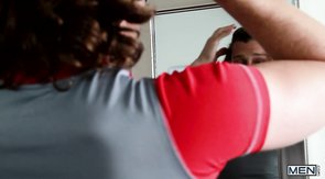 Sporty Big Dicks At School pals are blowing cocks of each other