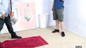 Seduced young man is trying to impress his teacher