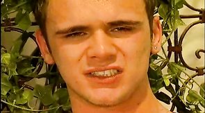 Boyfriend stretches his own ass with a rubber toy