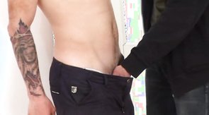 Nice deepthroat tryout by a boyfriend in black jacket