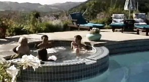 Relaxed buddies fucks their mate in Jacuzzi