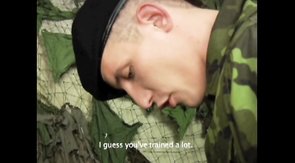 Officer fucked a submissive soldier from behind