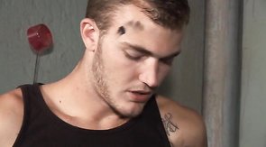 Seduced boyfriend gives a head in the garage