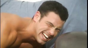 Dark-haired guy spreading his legs for the boyfriend